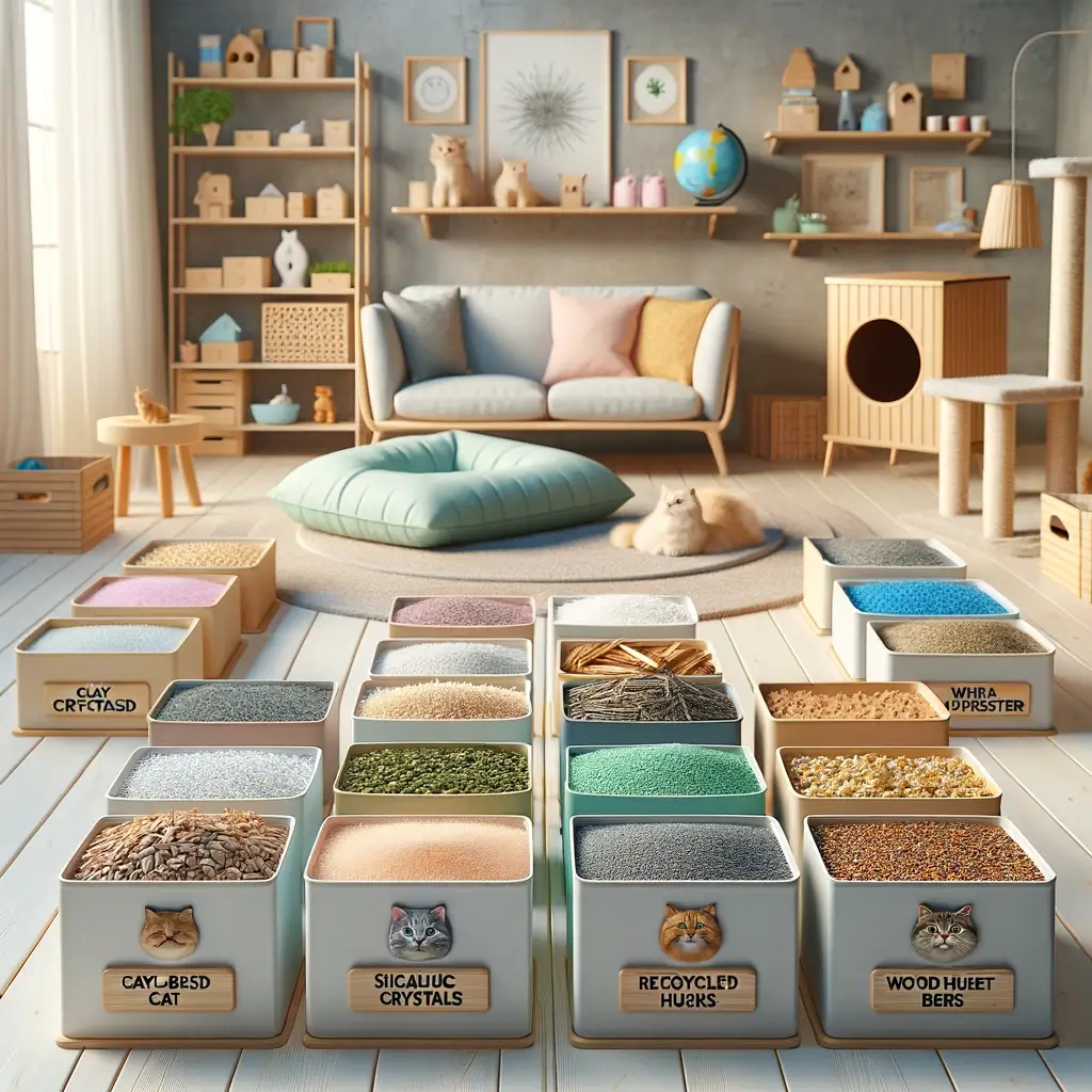 Cat litter and wood pellets