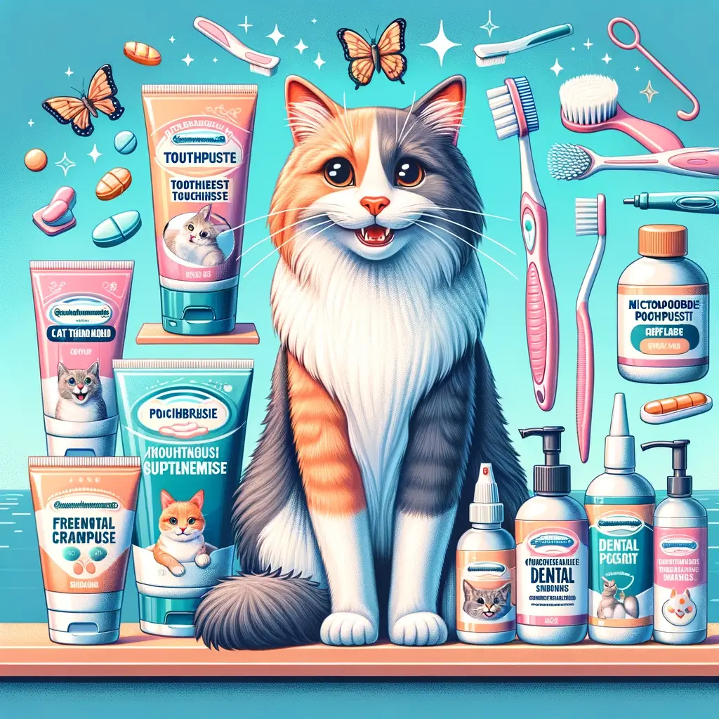 cat-specific toothpaste, toothbrushes, (1)